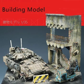 1/35 Model Scenára Suite HOBBY Ručné Materiálov Scenár Architektúry Sandtable Vojny Poškodený Moderné Budovy Hobby, Takže