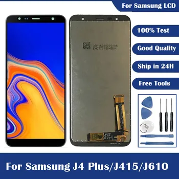 100% Test Pre Samsung J4+ J415 SM-J415F J415G J415FN LCD Displej Výmena Za Galaxy J4 Plus J610 J6 LCD Displej