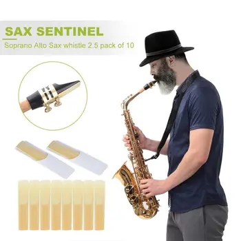 10Pcs Reed Saxofón Trstina 2.5 E-plochý Zvuk, Jemné Alto Saxofón Trstina Nezavibruje Stably 10Pcs Sax Nástroj Reed Začiatočníkov