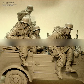 120mm Živice Vojak model súpravy obrázok bezfarebný a self-assembled （5 ks） A-1435