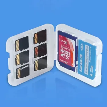 1PC dlhodobej spotreby 8 v 1 Chránič Držiak Pamäťovej Karty Protecter Box Micro SD TF SDHC MSPD Držiteľa Karty Box Úložný Prípade Transparentné Vak