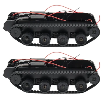2X Rc Tank Inteligentný Robot Cisternové Vozidlo Podvozku Auta Gumy Sledovať Crawler Pre Pc 130 Motorových Diy Robot Hračky Pre Deti,
