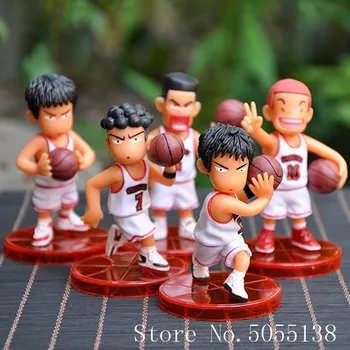 5 ks/veľa SLAM DUNK Shohoku Basketbalového Hráča Anime Obrázok Bábika Hanamichi Sakuragi Rukawa Kaede Model Hračky pre Deti