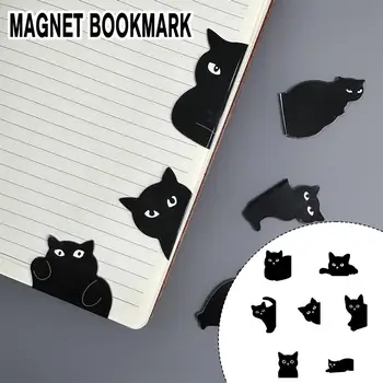 6 Ks/set Roztomilé Mačka Magnet Záložku Klipy Mačka Knihu Označiť Magnetické Stranu Knihy Klipy pre Deti, Študentov, Učiteľov