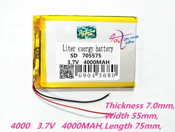 705575 3,7 V 4000MAH Nabíjateľná li Polymer Li-ion Batéria Pre Bluetooth Notebook Tablet PC Nabíjateľné batérie