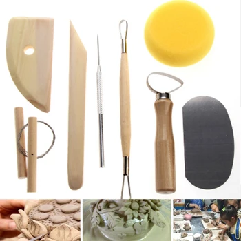 8Pcs/set Keramiku, Keramické Nástroj Nastaviť DIY Strane Hliny Keramické Molding Tools Dreva Nôž Keramiku, Keramické Hliny Socha Modelovanie Auta