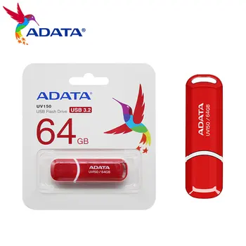 ADATA UV150 USB 3.2 Flash Disk 32GB 64GB kl ' úč Vysokej Rýchlosti Portál Červená U USB Disku Pero Disk, Pamäťovú kartu memory Stick Na Počítači