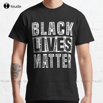 Black Žije Veciach Všetky Mená Obetí Klasické T-Tričko Vlastné Tričká Dizajn Vlastné Aldult Teen Unisex