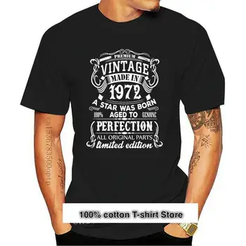 Camiseta de algodón con estampado Vintage para hombre, ropa de cuello redondo, interesante, novedad, primavera y otoño, 1972