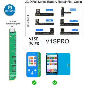 JC V1SE Mobilného Telefónu na Opravu Batérie Flex Kábel Pre iPhone 11 12 13 14 Série Odstrániť Výstraha Batéria Vonkajšia Náhradné Diely