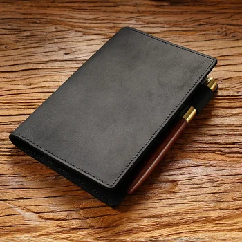 Kniha Pevné Fromthenon Cowhide Nové Ochranné Kožené Krytu Notebooku Prvá Vrstva Vestník Cestovateľov Stránke Notebooky