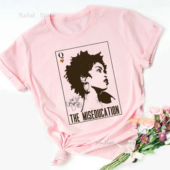 Kráľovná Lauryn Hill Grafické Tlač Tričko Ženy Oblečenie 2024 Fugees Tričko Femme Harajuku Letné Tričko Fashion T-Shirt Žena