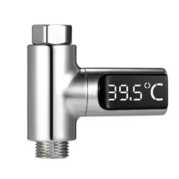 LED Displej Celzia, Teplota Vody Meter Plastové 360 Stupňov Rotácie Elektriny Sprcha Teplomer