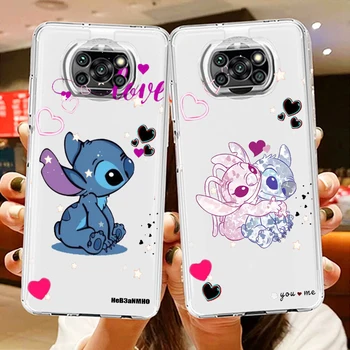 Lilo & Stitch Anime Disney Pre Xiao Mi Poco F5 F4 F3 F2 X5 X4 X3 M6 M5 M5S M4 M3 Pro GT NFC 5G Transparentné Telefón Prípade
