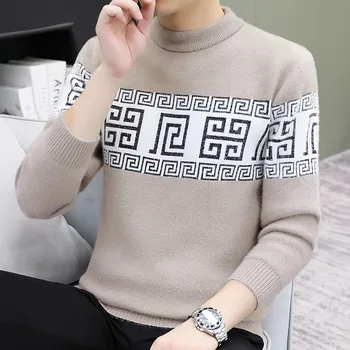 Luxusné Značky, pánske Svetre značkové Oblečenie kórejský Luxusné Oblečenie Svetre Pletený Pulóver Muž Zimné Male Vintage 2023 Jeseň