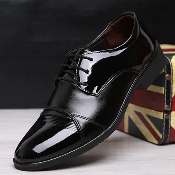 Nové poukázal pánske kožené topánky business šaty British fashion bežné mužov topánky mužov, svadobné topánky, šaty, topánky mužov