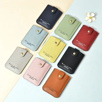 Nový multi-card trend karty rukáv kabelku Módne jednoduché, čisté farby kórejská verzia ultra-tenké lady pu karty taška čerstvé