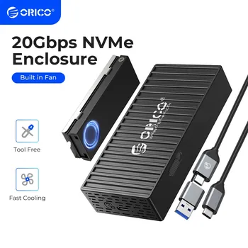 ORICO 20Gbps M. 2 NVMe SSD Krytu Typ C do PCIe NVMe M. 2 SSD Adaptér Prípade USB 3.2 GEN2x2 Podporu UASP Výbava pre NVMe SSD 2280