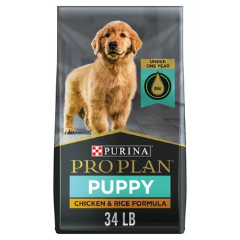 Purina Pro Plan Puppy Suché krmivo s Vysokým obsahom Bielkovín, Reálne Kura & Ryža, 34 lb Taška