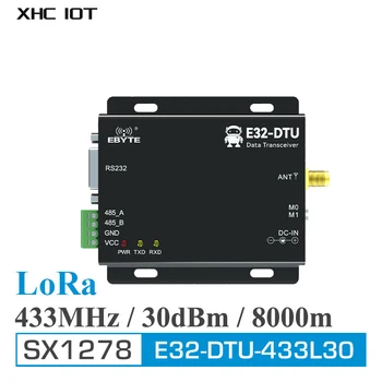 SX1278 433MHz RS485 RS232 LoRa Bezdrôtového Vysielača Modul 30dBm 8km Dlhá Vzdialenosť SMA-K Prijímač E32-DTU(433L30)-V8 XHCIOT