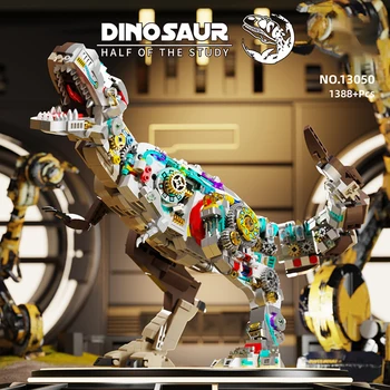 Semi Mechanické Trojuholníkový Drak Tyrannosaurus Rex Dinosaur World Series Montáž Malých Častíc Stavebným Model Chlapec Hračka