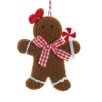 Slávnostné Cookie Muž Slávnostné Vianočné Dekorácie Plyšové Cookie Muž Ornament Opakovane Vianočný Strom Dekorácie s Koberčeky Bowknot Sukne