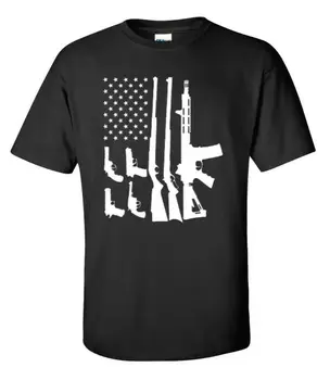 USA Vlajka Zbrane T-Shirt Americkej Vlajky dlhé rukávy