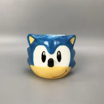 Ultrazvukové Myši Sonic Keramický Hrnček Tvorivé 3D animovaný Rukoväť Vody Pohár Šálku Kávy Hra Periférne Najlepší Darček pre Deti