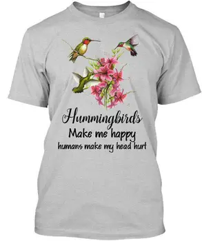 Vták-kolibríkov, Aby som bol Šťastný T-Tričko s dlhými rukávmi