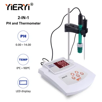 Yieryi PHS-3C PH Tetester Laboratórne Kyslosť Merač Digitálny Kvality Vody Analyzer PH Sonda Konektor Snímača