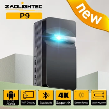 ZAOLIGHTEC P9 4K Ultra High Definition Projektor Smart Home 3D Ultra Krátke Zameranie Zoom Elektronická Zameranie Beamer Video Divadlo
