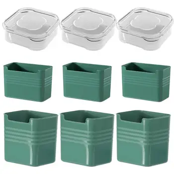 Úložný Box S Vekom Vhodné Ukotviť V Časti Microwaveable Potravinársky Materiál Zapečatené A Držané Čerstvé Chladnička Ostrejší