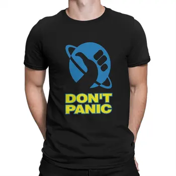 Nerobte Paniku Modrá Jedinečné Tričko Na Hitchhikers Sprievodca Po Galaxii Film Voľný čas Polyester Tričko Letné Veci Pre Dospelých