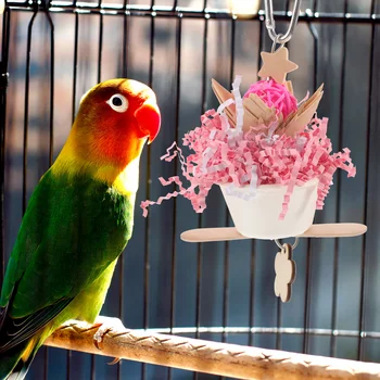 Papagáj Žuvacie Hračky Visí Vtáčí Zobák Brúsenie Plaything Drevené Parakeet Hryzenie Hračka