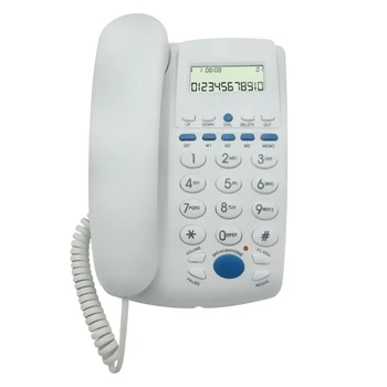 Šnúrový Pozemné Telefón Big Button Domácnosti Business Desktop Pozemné Telefón s LCD Displejom pre balík Office na recepcii